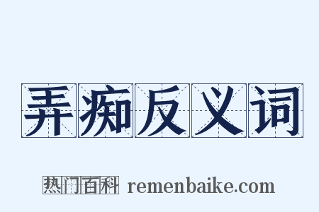 弄痴反义词是什么意思的图片